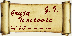 Gruja Isailović vizit kartica